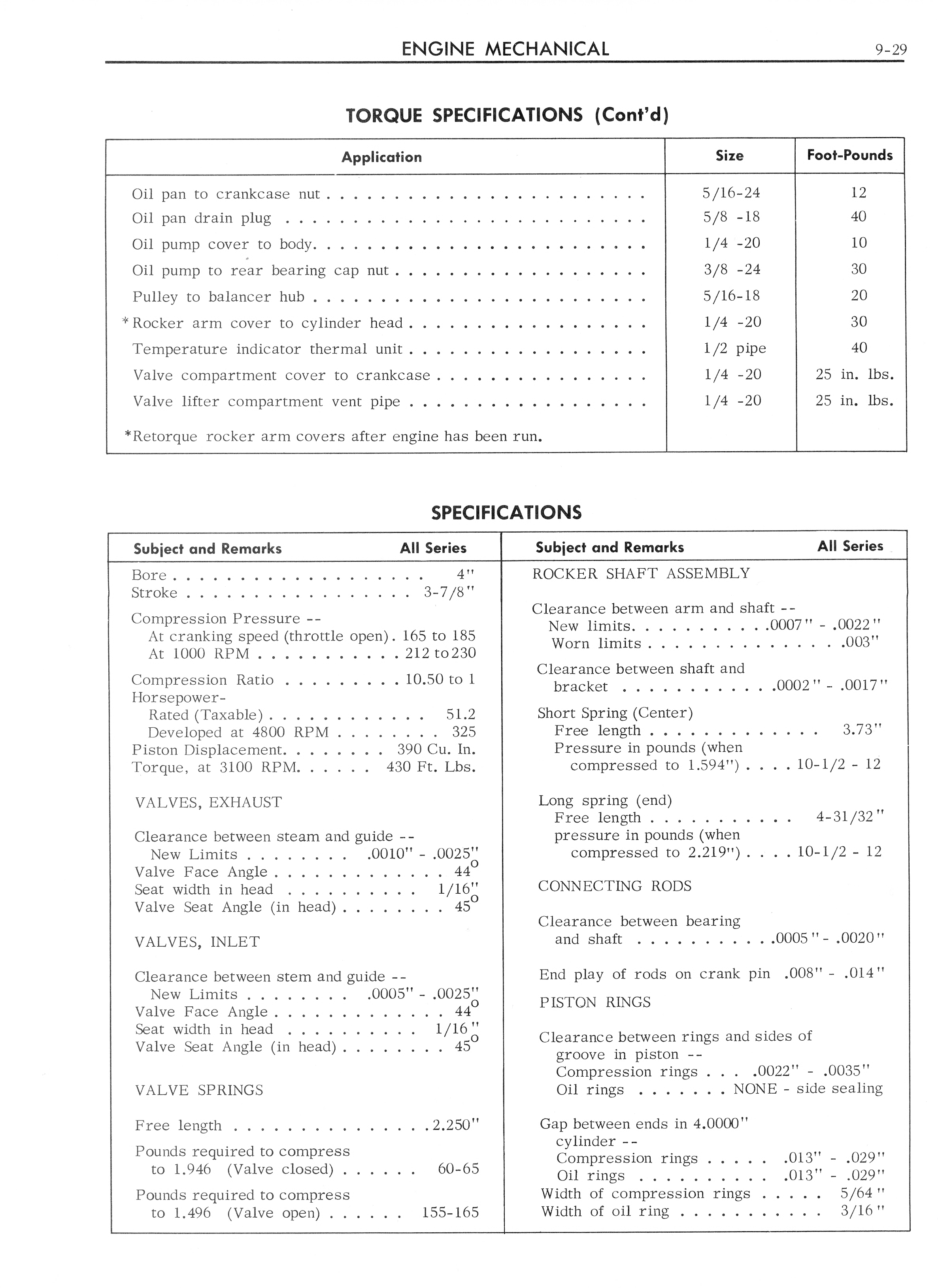 1962 Cadillac Shop Manual - Engine Mechanical Page 29 of 32